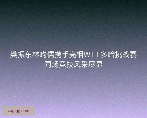 樊振东林昀儒携手亮相WTT多哈挑战赛同场竞技风采尽显
